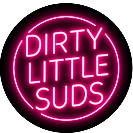 Dirty Little Suds pink neon logo